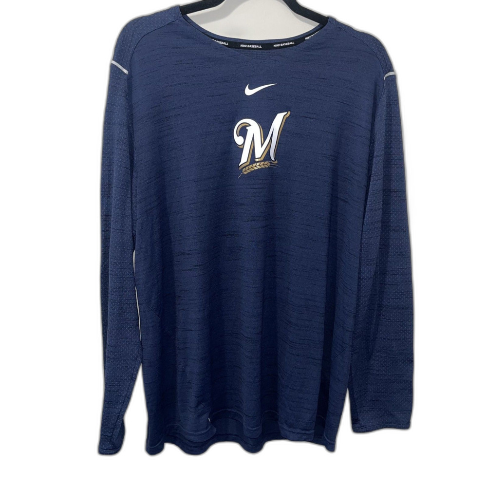 MLB Nike Milwaukee Brewers long sleeve Men's XL Dri-fit